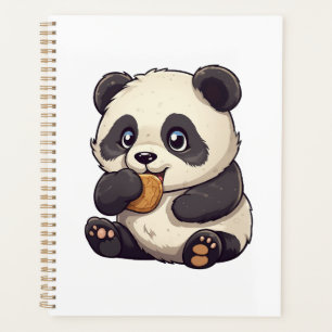 Cartoon panda illustration planner