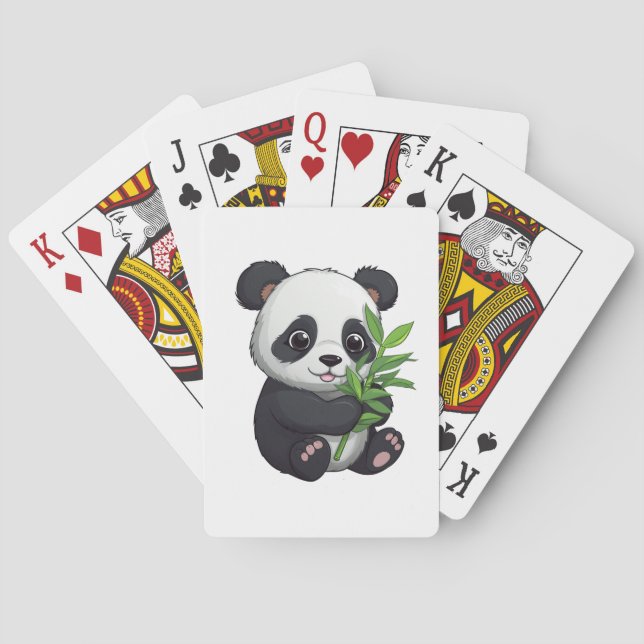 Cartoon panda illustration playing cards (Back)