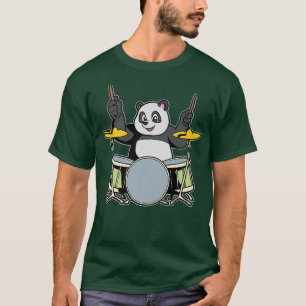 Cartoon Panda playing the drums T-Shirt