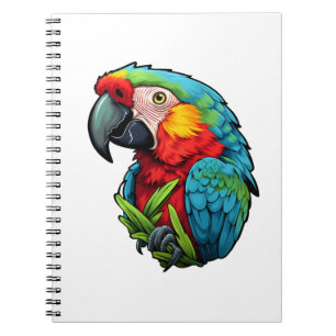 Cartoon parrot illustration notebook