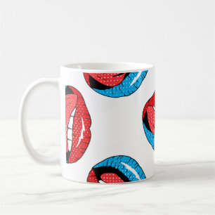 Cartoon Patch Badges: Retro Pop Coffee Mug