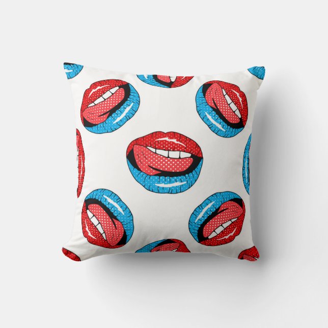 Cartoon Patch Badges: Retro Pop Cushion (Front)