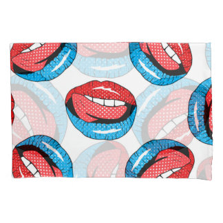 Cartoon Patch Badges: Retro Pop Pillowcase