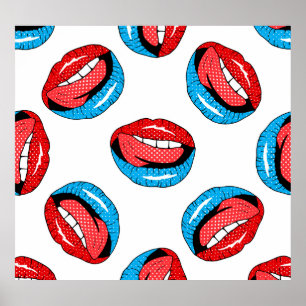 Cartoon Patch Badges: Retro Pop Poster