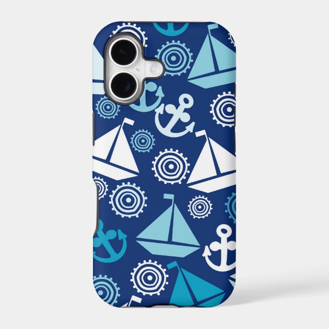 Cartoon Pattern With Sailboats (Back)