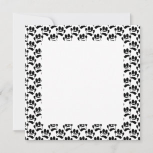 Cartoon Paws And Bones Pattern DIY Blank