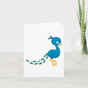 Cartoon Peacock Card