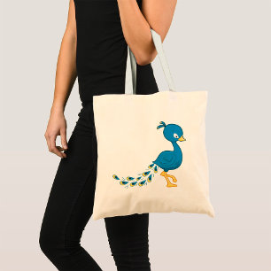 Cartoon Peacock Tote Bag