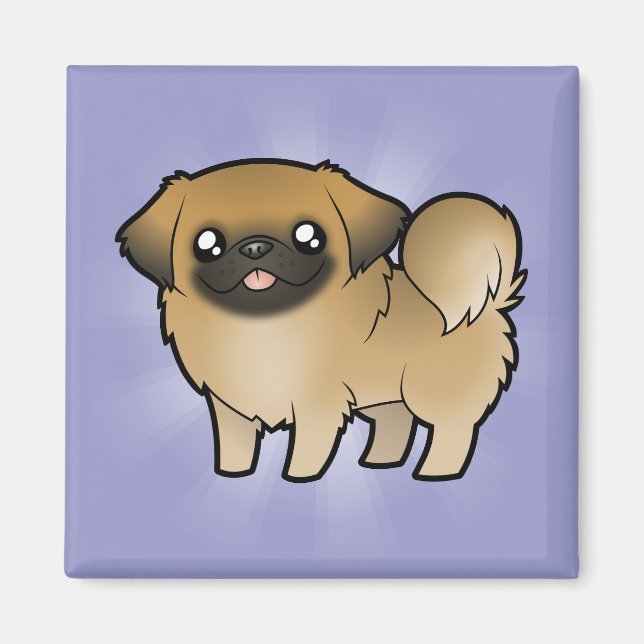 Cartoon Pekeingese (puppy cut) Magnet (Front)