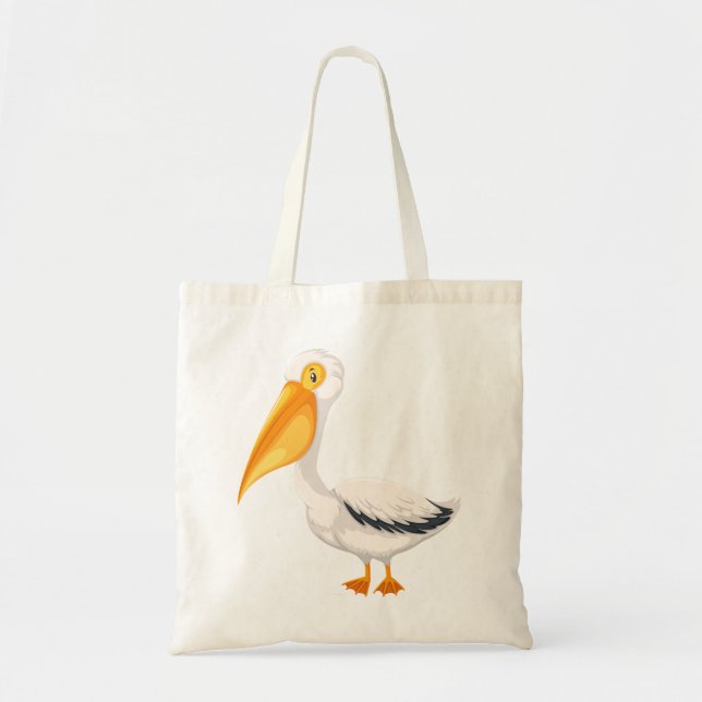 Cartoon Pelican Tote Bag (Front)
