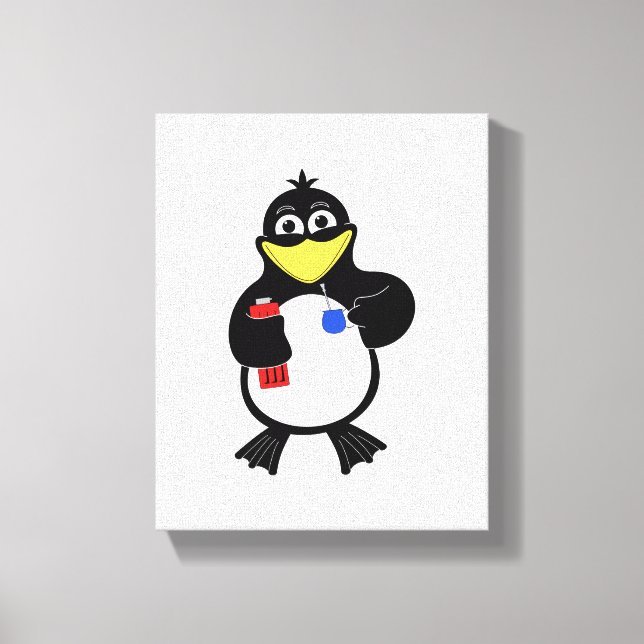 Cartoon penguin canvas print (Front)