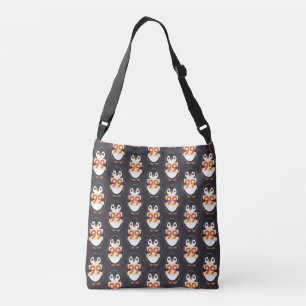 Cartoon Penguin Holding Number 99 Crossbody Bag