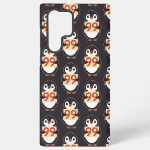 Cartoon Penguin Holding Number 99 Samsung Galaxy Case