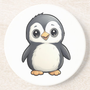 Cartoon penguin illustration coaster