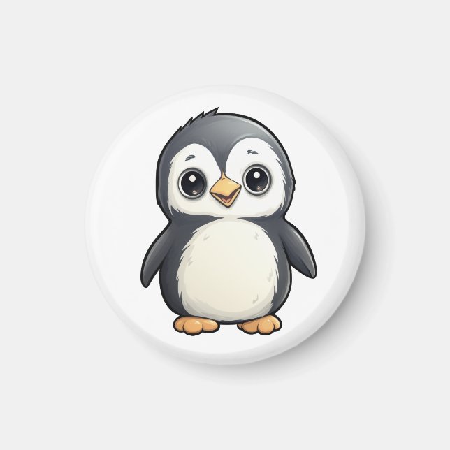 Cartoon penguin illustration magnet (Front)