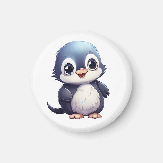 Cartoon penguin illustration magnet (Front)