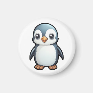 Cartoon penguin illustration magnet