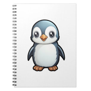 Cartoon penguin illustration notebook