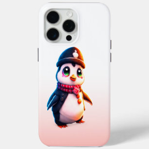 Cartoon penguin in Santa-claus outfit iPhone 15 Pro Max Case