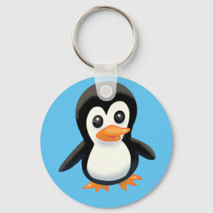 Cartoon Penguin Keychain