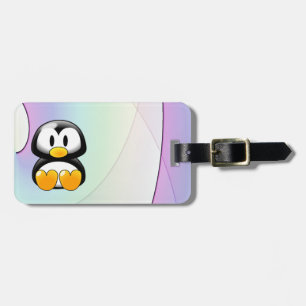 Cartoon Penguin Luggage Tag