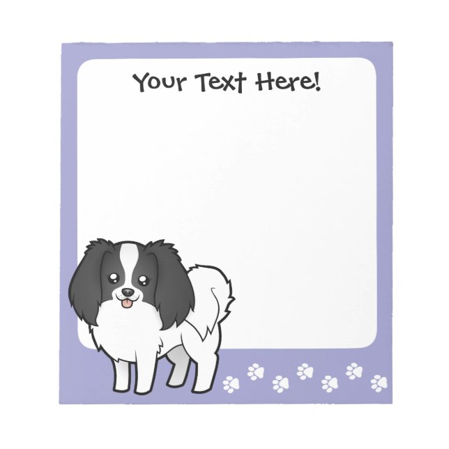 Cartoon Phalene / Japanese Chin Notepad (Front)