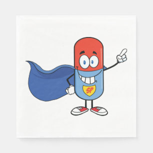 Cartoon Pill Capsule Napkin
