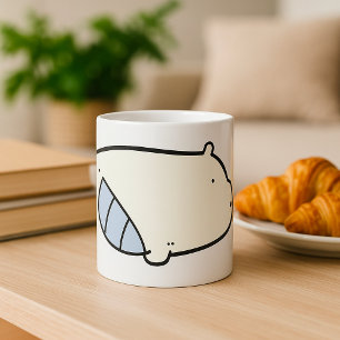 Cartoon Pillow with Giant Coffee Mug