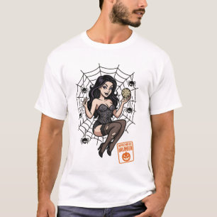 Cartoon Pin-Up Spider – Halloween Approved T-Shirt