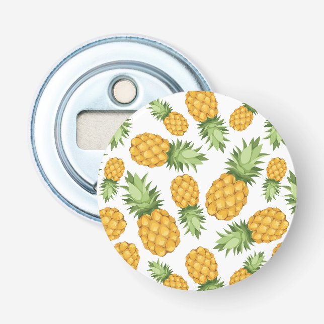 Cartoon Pineapple Pattern Bottle Opener (Front)