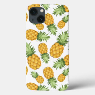 Cartoon Pineapple Pattern iPhone 13 Case