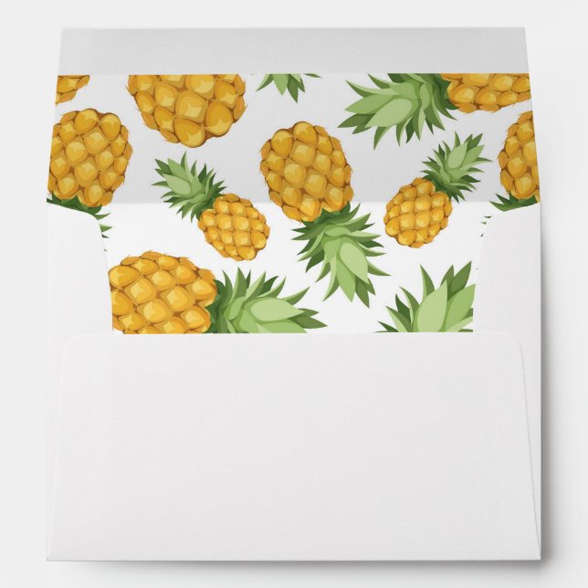 Cartoon Pineapple Pattern Envelope (Back (Bottom))