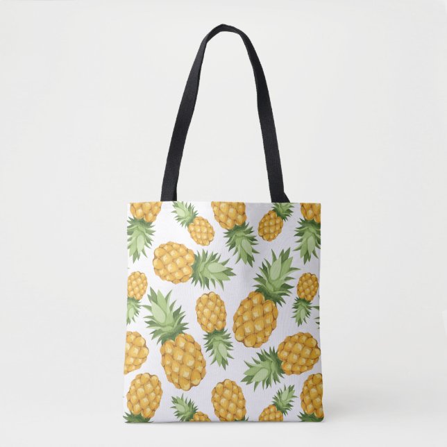 Cartoon Pineapple Pattern Tote Bag (Front)