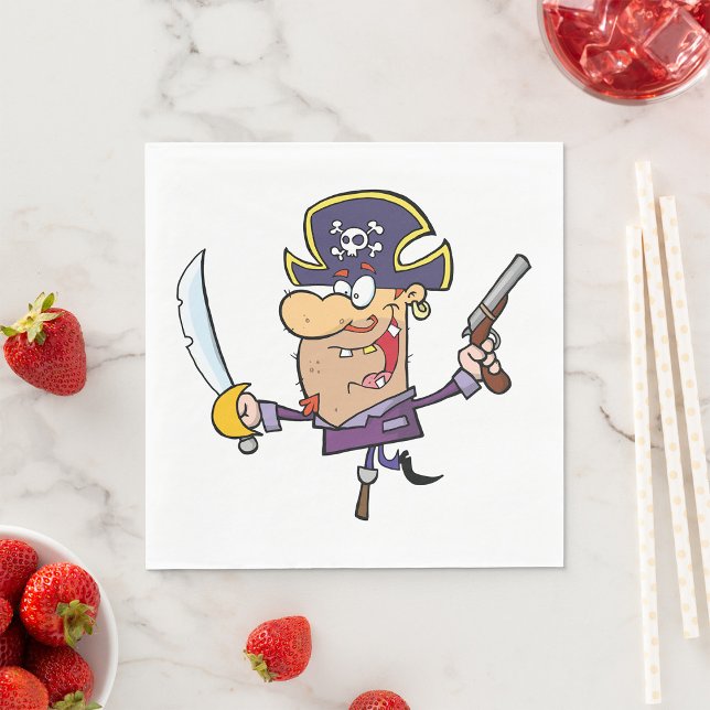 Cartoon Pirate Napkin (Creator Uploaded)