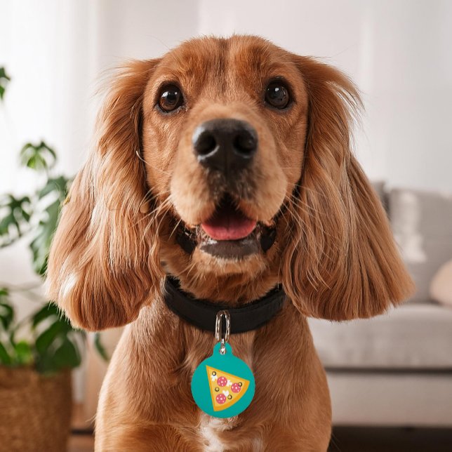 Cartoon Pizza Slice Pet Tag (Creator Uploaded)