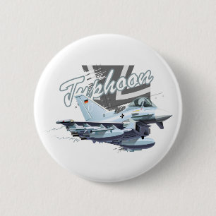 Cartoon plane 6 cm round badge