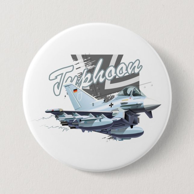 Cartoon plane 7.5 cm round badge (Front)