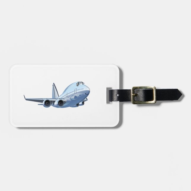 Cartoon plane luggage tag (Front Horizontal)