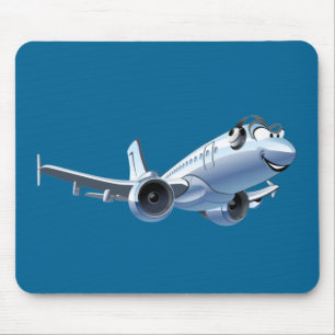 Cartoon plane mouse pad