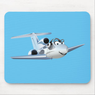Cartoon plane mouse pad