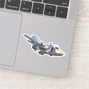 Cartoon plane sticker