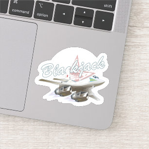 Cartoon plane sticker
