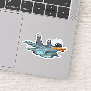 Cartoon plane sticker