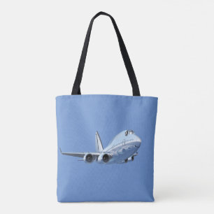 Cartoon plane tote bag