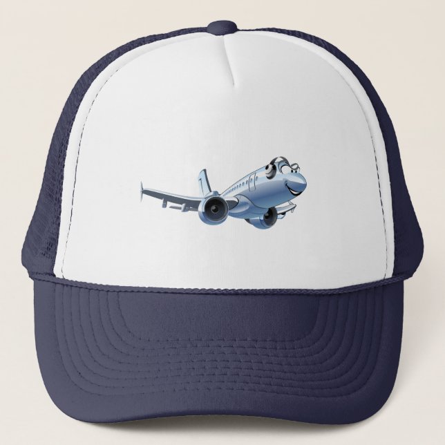 Cartoon plane trucker hat (Front)