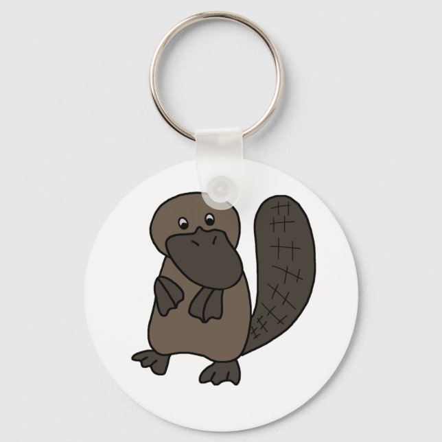 Cartoon Platypus Key Ring (Front)