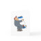 Cartoon Plumber Carrying Hot Water System Tank
