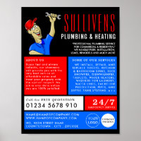 Cartoon Plumber, Plumber, Plumbing Advertising