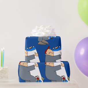 Cartoon Plumber Wrapping Paper