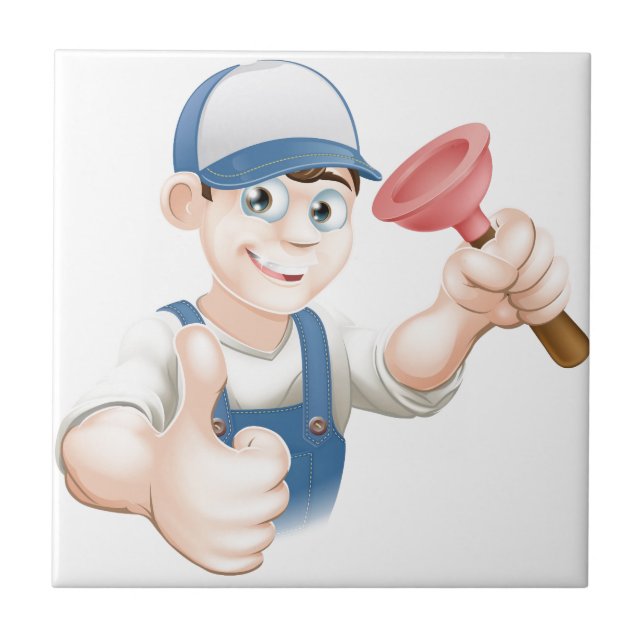 Cartoon plunger man tile (Front)